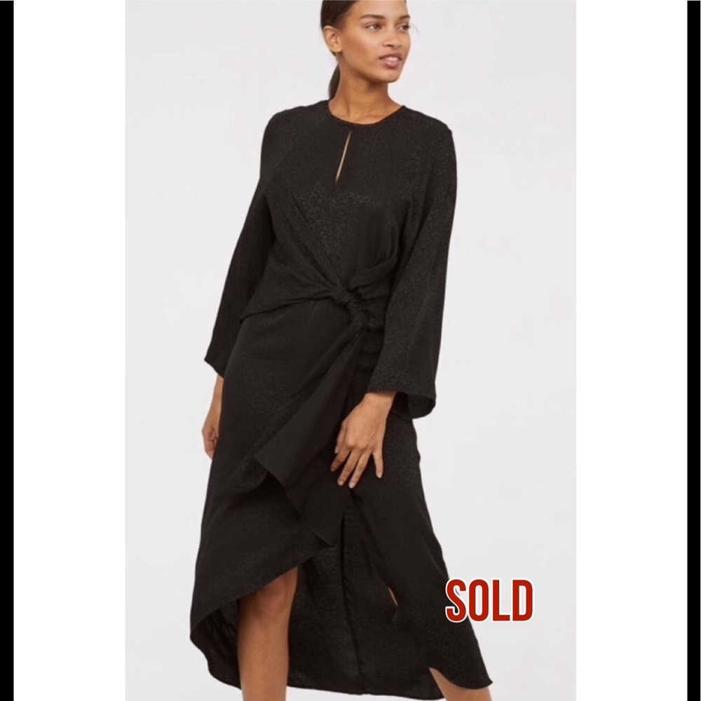 NWT Black Leopard Print Jacquard Weave Dress